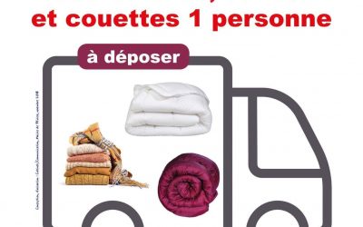 Collecte de duvets et de couvertures à Déville lès Rouen